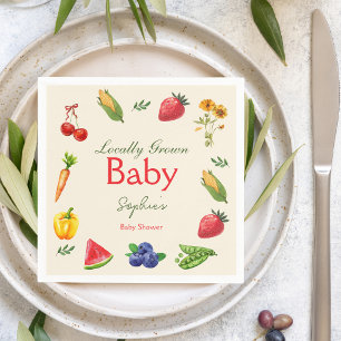 Serviette En Papier Le Baby shower des fermiers cultivés localement