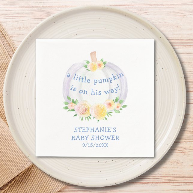 Serviette En Papier Le Baby shower du citrouille Boy (Créateur téléchargé)