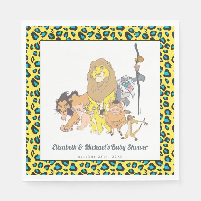 Serviette En Papier Le Baby shower du roi Lion (Devant)