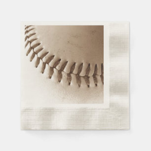Serviette En Papier Le Baseball Stitch Rustique