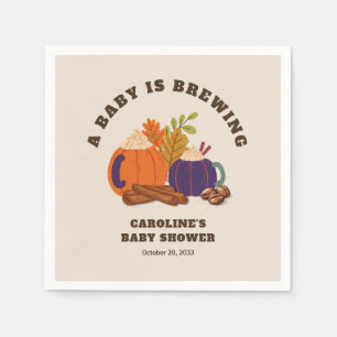 Serviette En Papier Le bébé brasse le café Citrouille Baby shower d'au