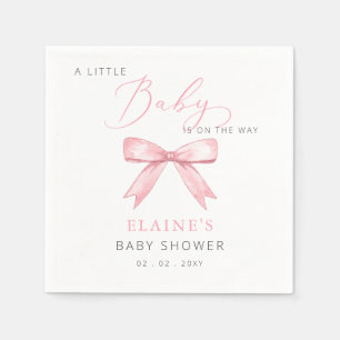 Serviette En Papier Le bébé est sur le chemin Baby shower de la fille 