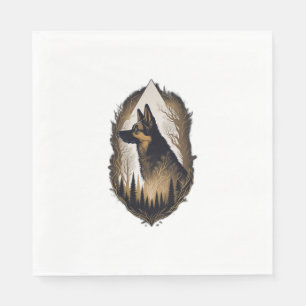 Serviette En Papier Le Berger Allemand 003