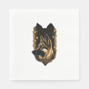 Serviette En Papier Le Berger Allemand 011