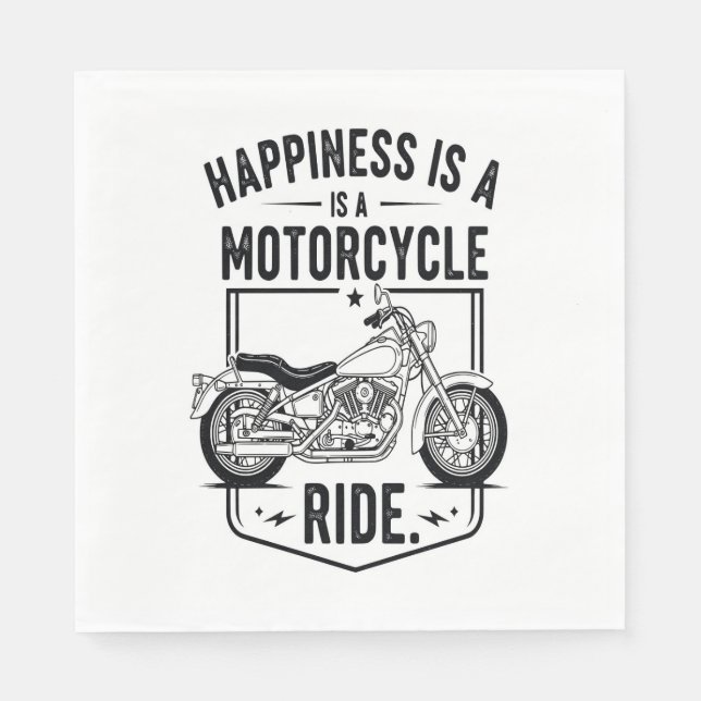 Serviette En Papier Le bonheur est une course de moto.jpg (Devant)