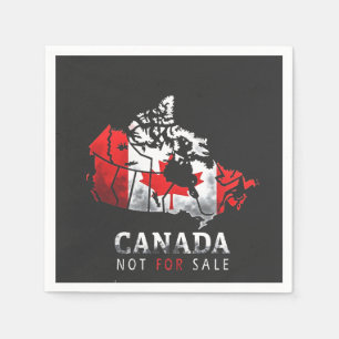 Serviette En Papier Le Canada n'est pas à vendre Drôle Trump Amérique