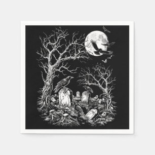 Serviette En Papier Le cimetière Nevermore