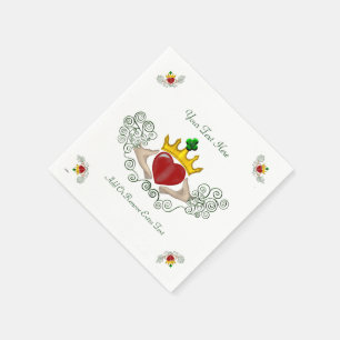 Serviette En Papier Le Claddagh (couleur complète)