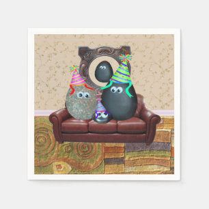 Serviette En Papier Le Cocktail Pet Rock Family Napkin