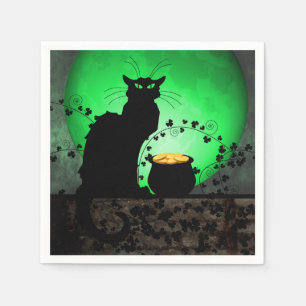 Serviette En Papier Le Conversation de St. Patrick Noir