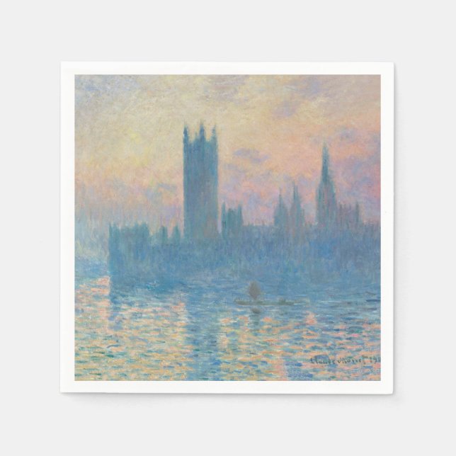 Serviette En Papier Le coucher du soleil des Chambres de Claude Monet (Devant)
