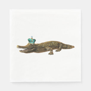 Serviette En Papier Le Croc Royal - Alligator des bijoux