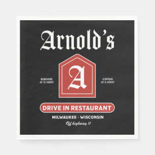 Serviette En Papier Le dîner américain des années 1950