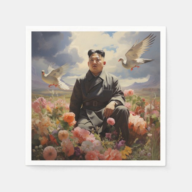 Serviette En Papier Le dirigeant suprême Kim Jong Un (Devant)