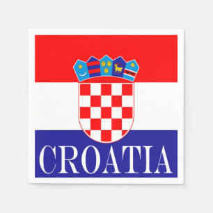 Serviette En Papier Le drapeau national de la Croatie Zastava Hrvatske