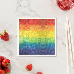 Serviette En Papier Le drapeau tie-dyé de SlipperyJoe arc-en-ciel pres