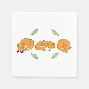 Serviette En Papier Le Fox de sommeil