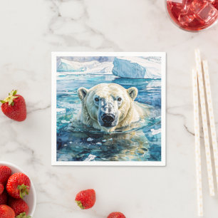 Serviette En Papier Le Gardien des glaces attentif