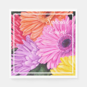 Serviette En Papier Le Gerbera lumineux fleurit la partie