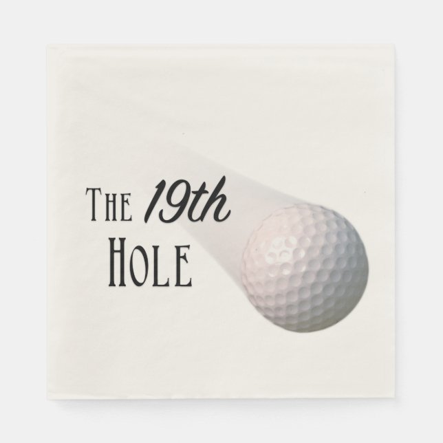 Serviette En Papier Le golf 19th Hole Ball (Devant)