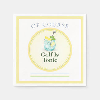 Serviette En Papier Le golf est tonique | Décoration de fête sur le th