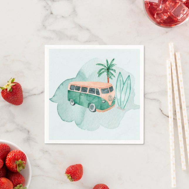 Serviette En Papier Le grand Surf premier anniversaire Napkin (En situation)