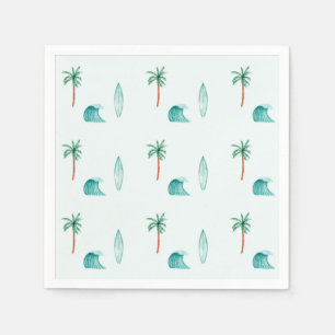 Serviette En Papier Le Grand Surf Premier Anniversaire Napkin Décor