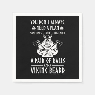Serviette En Papier Le guerrier porteur de viking Valhalla Ax Norse My