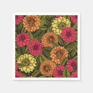 Serviette En Papier Le jardin de Dahlia