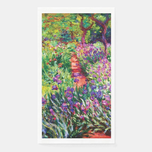 Serviette En Papier Le jardin d'Iris à Giverny par Claude Monet (Devant)