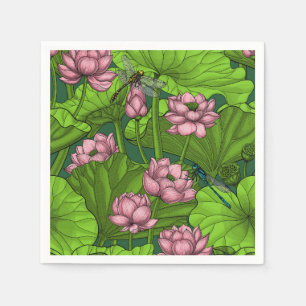 Serviette En Papier Le jardin du Lotus