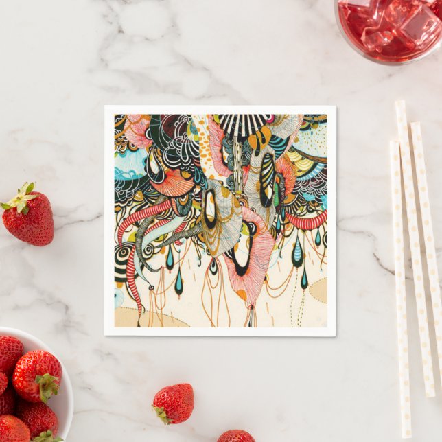 Serviette En Papier Le langage de la lumière - L'art gribouillant (En situation)