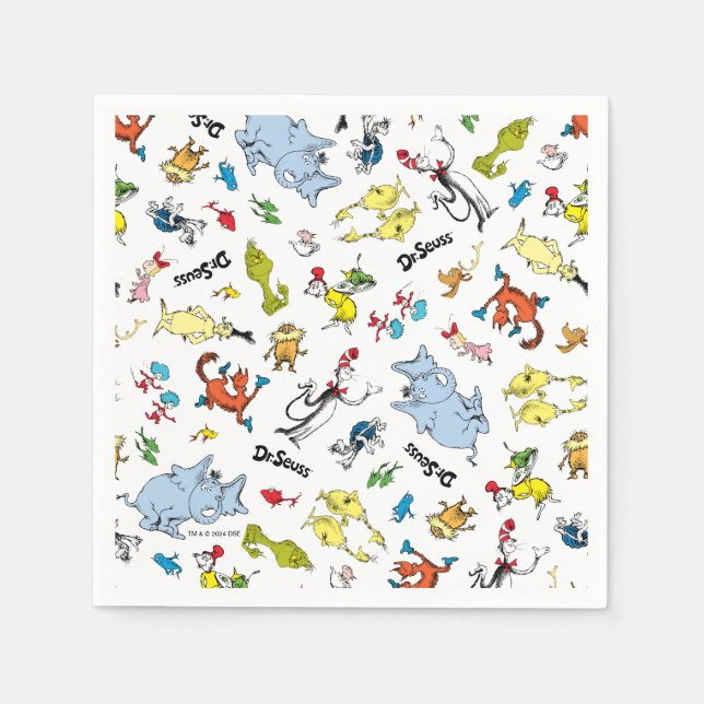 Serviette En Papier Le monde du Dr Seuss Motif (Devant)