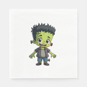 Serviette En Papier Le Monstre de Frankenstein - Caricature d'Hallowee