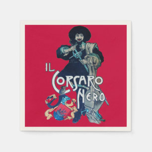 Serviette En Papier LE NOIR COSAIR rouge