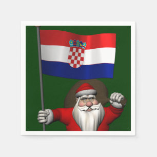 Serviette En Papier Le Père Noël visite la Croatie