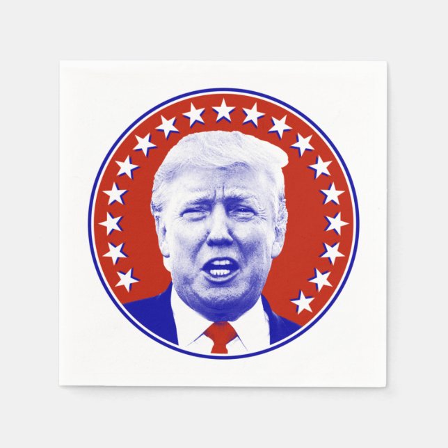 Serviette En Papier Le président Donald Trump en rouge (Devant)