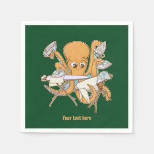 Serviette En Papier Le repassage des pieuvres, submergé par les corvée