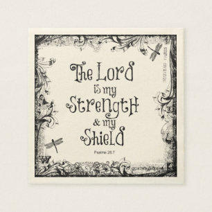 Serviette En Papier Le Seigneur est ma Force Bible Verse