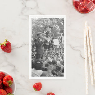 Serviette En Papier Le sénateur Robert Kennedy faisant campagne pour l