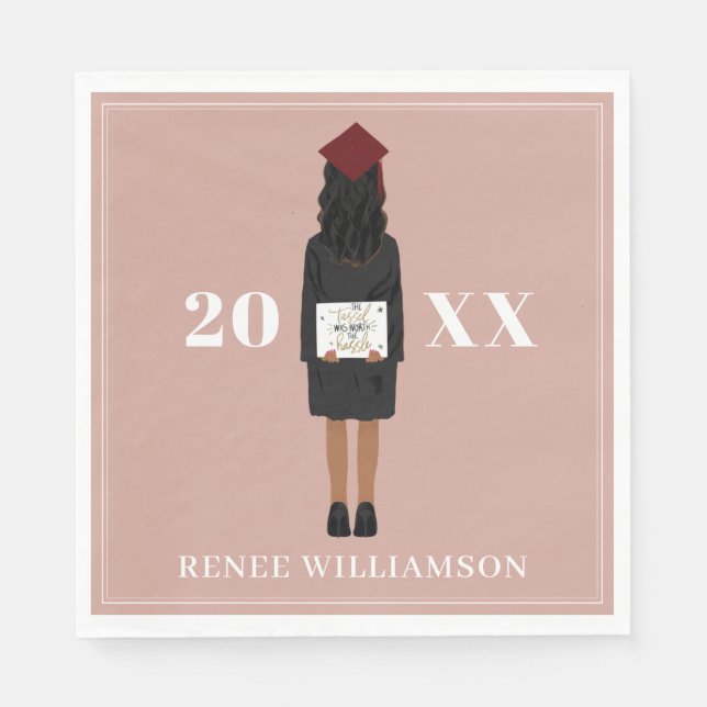 Serviette En Papier Le Tassel valait la peine d'être diplômé Hassle Pi (Devant)