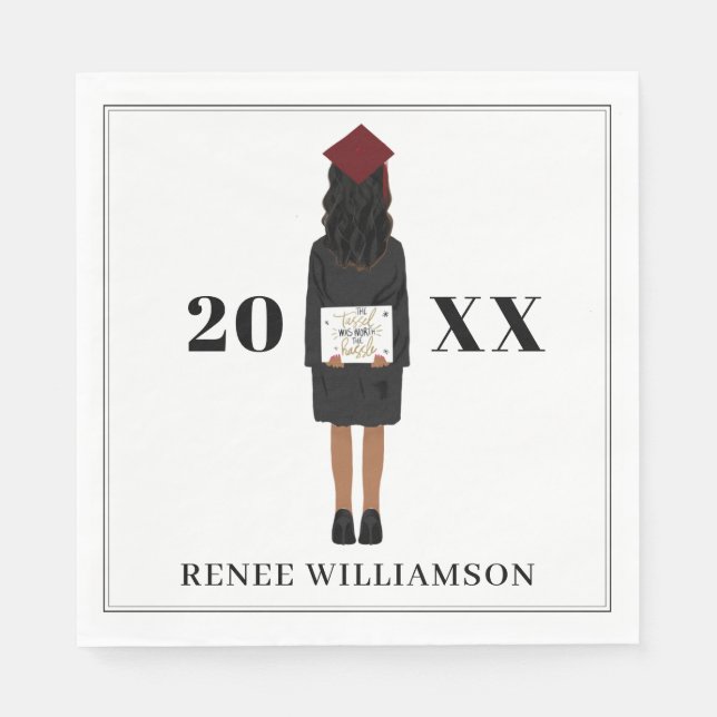 Serviette En Papier Le Tassel valait le coup du Hassle Graduation Part (Devant)