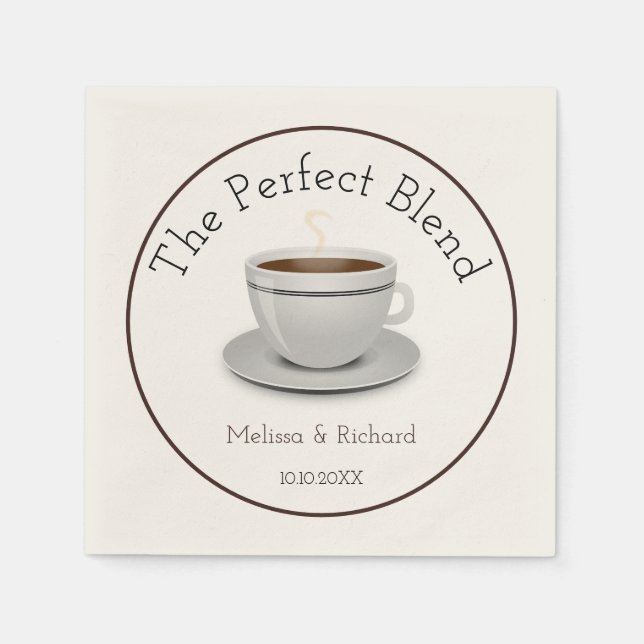Serviette En Papier Le Wedding shower de mixage parfait (Devant)