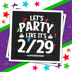 Serviette En Papier Leap Year Leap Day Party 29th Birthday
