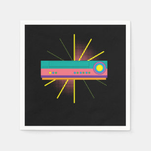 Serviette En Papier Lecteur VHS coloré Machine enregistreur classique 