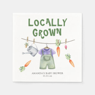 Serviette En Papier Légumes cultivés localement shower bébé aquarelle