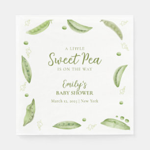 Serviette En Papier Légumes verts Pois sucrés dans Baby shower de pois