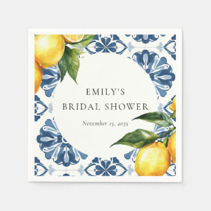Serviette En Papier Lemon Citrus Positano Fête de Mariage Italienne