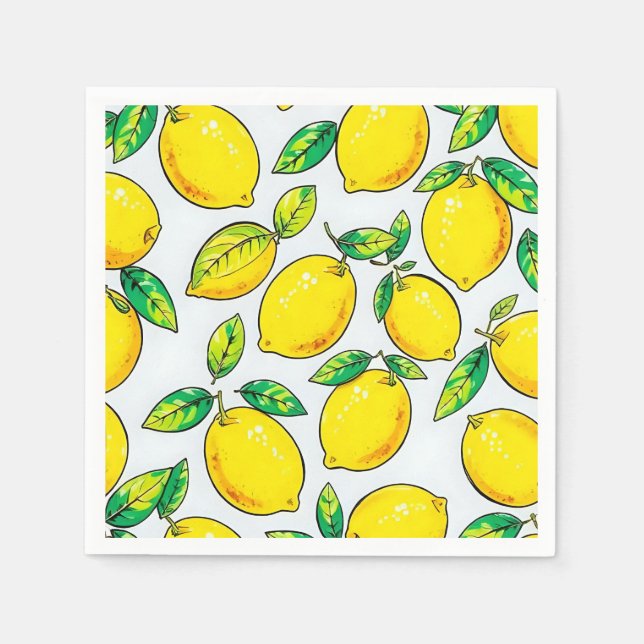 Serviette En Papier lemon napkins (Devant)