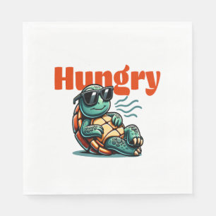 Serviette En Papier Lente et faim - Tortue Cool